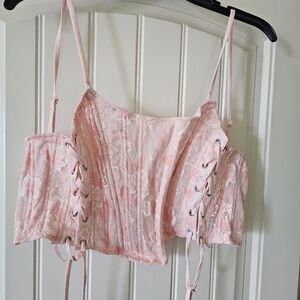 Windsor Pink Lace-Up Camisole